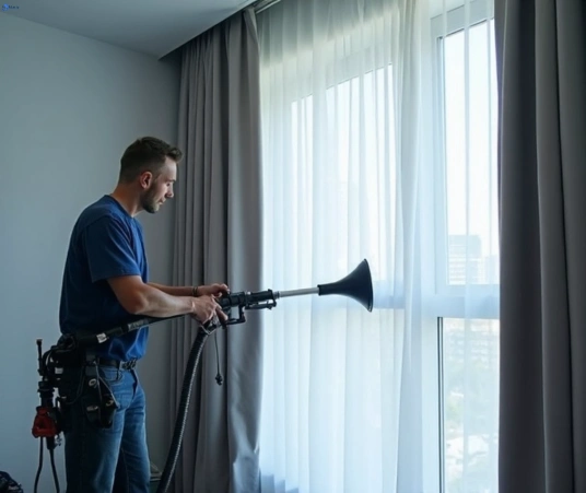 Professional curtain steam cleaning process equipment Matty Curtain Cleaning moodlu