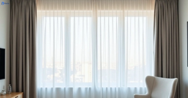 Freshly steam cleaned curtains in moodlu QLD